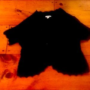 Black Crocheted sweeter vest made in the USA